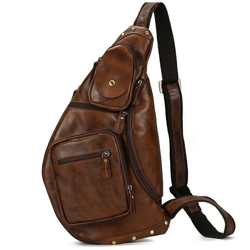 Cowhide Leather Cross Body Sling Bag