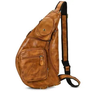 Cowhide Leather Cross Body Sling Bag