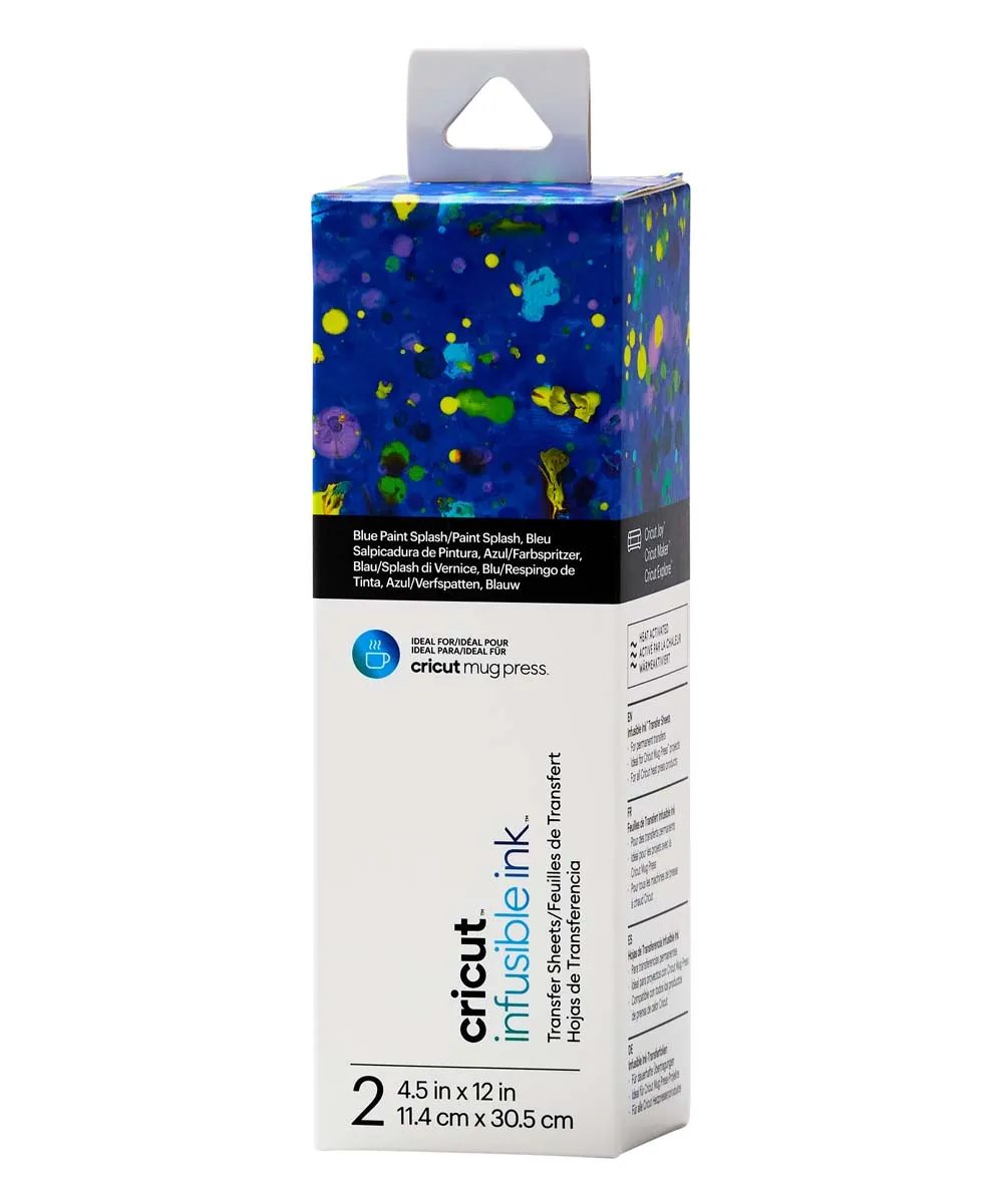 Cricut 2ct Infusible Ink Transfer Sheets Patterned - Blue Paint Splash