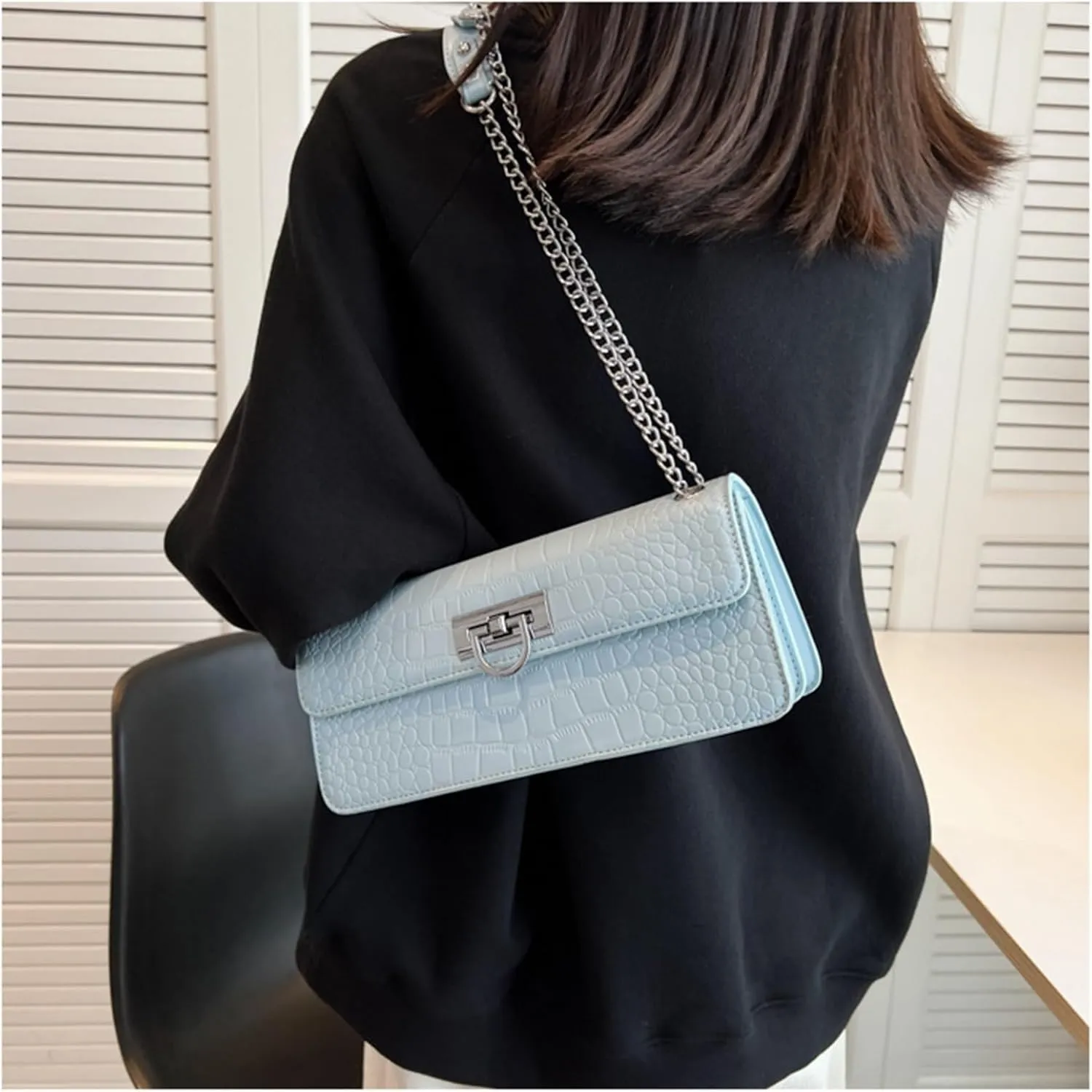 cross-body bag Crocodile Print Chain Shoulder Crossbody Bag