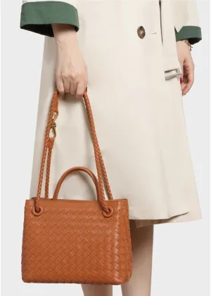 cross-body bag Genuine Leather Woven Shoulder Bag
