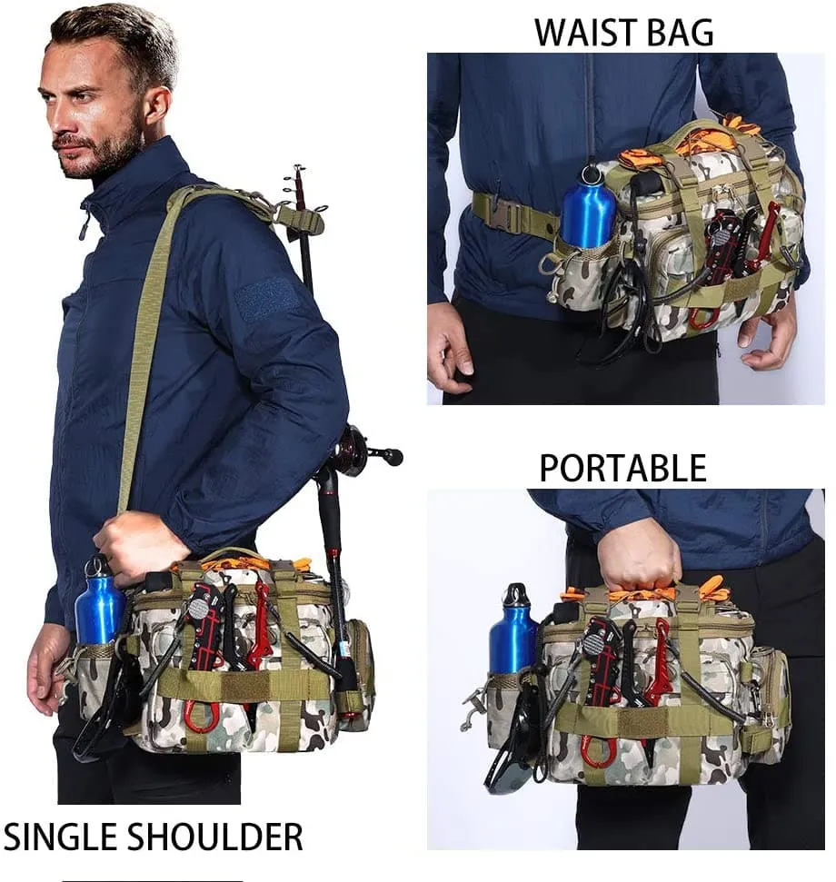 Cross Body Sling Backpack for Fishing Tackle Storage for Fisherman