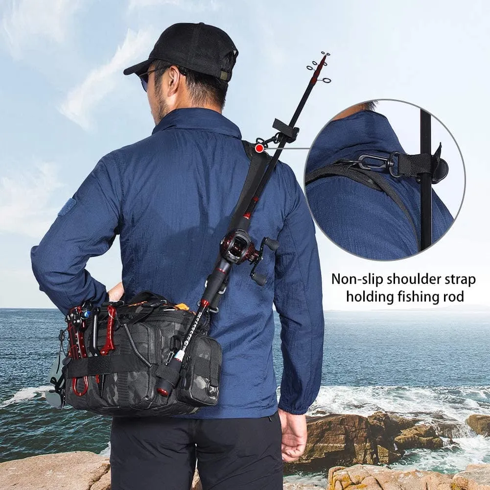 Cross Body Sling Backpack for Fishing Tackle Storage for Fisherman