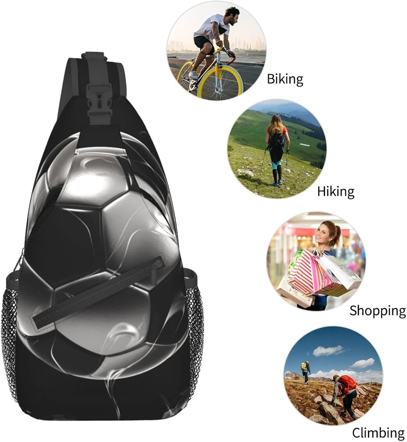 Cross Chest Bag Diagonally Sling Backpack Crossbody Shoulder Bag Surfboard Sling Bag Travel Hiking Daypack
