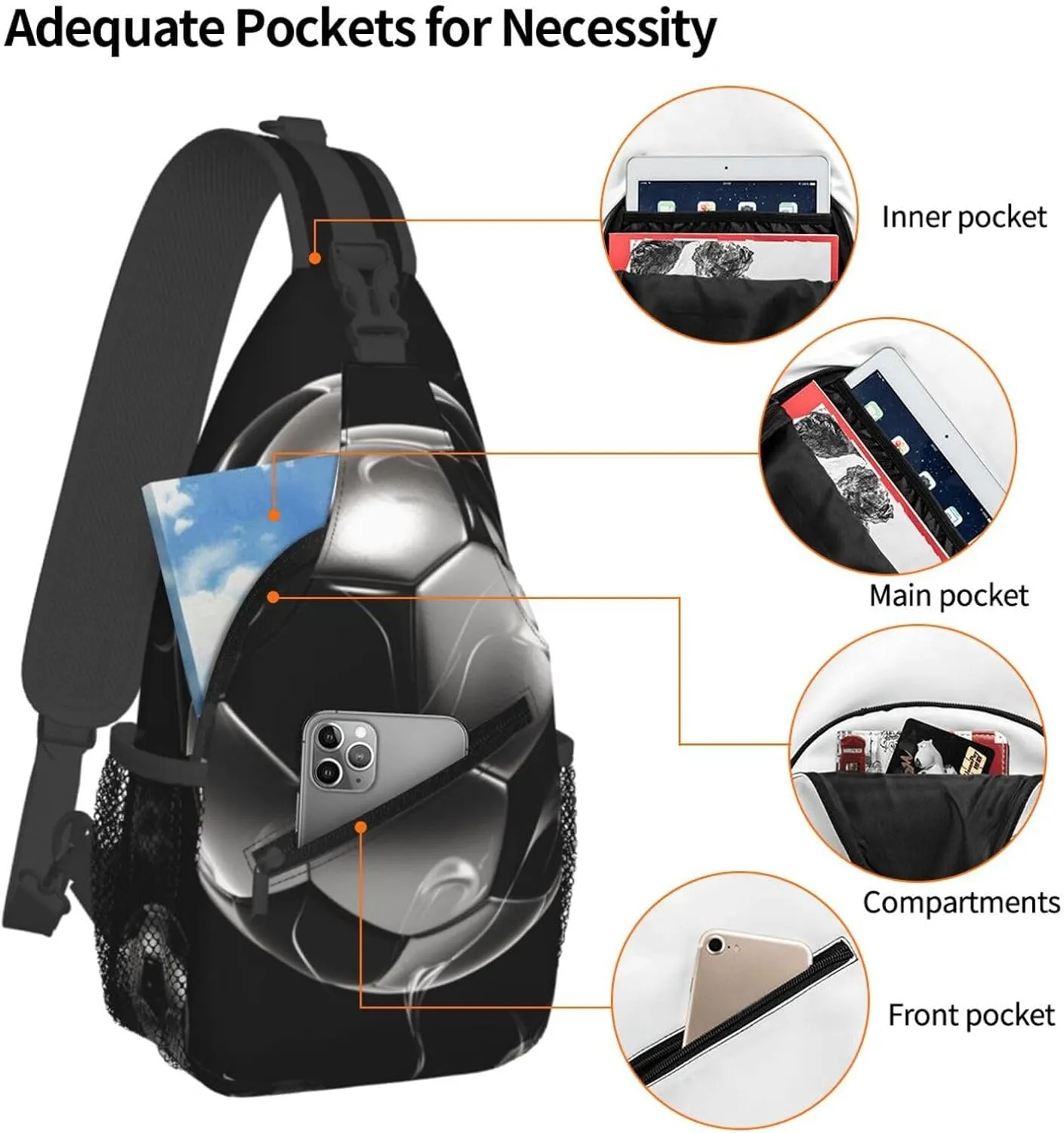 Cross Chest Bag Diagonally Sling Backpack Crossbody Shoulder Bag Surfboard Sling Bag Travel Hiking Daypack