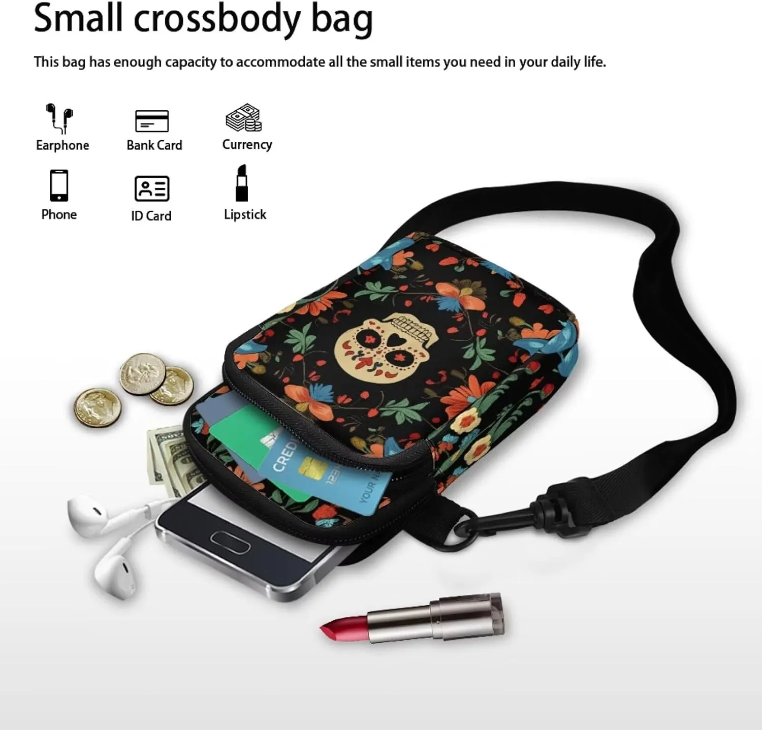Crossbody Backpack for Women Sling Bag with Adjustable Strap Women Cross Body Chest Bag Mini Purse