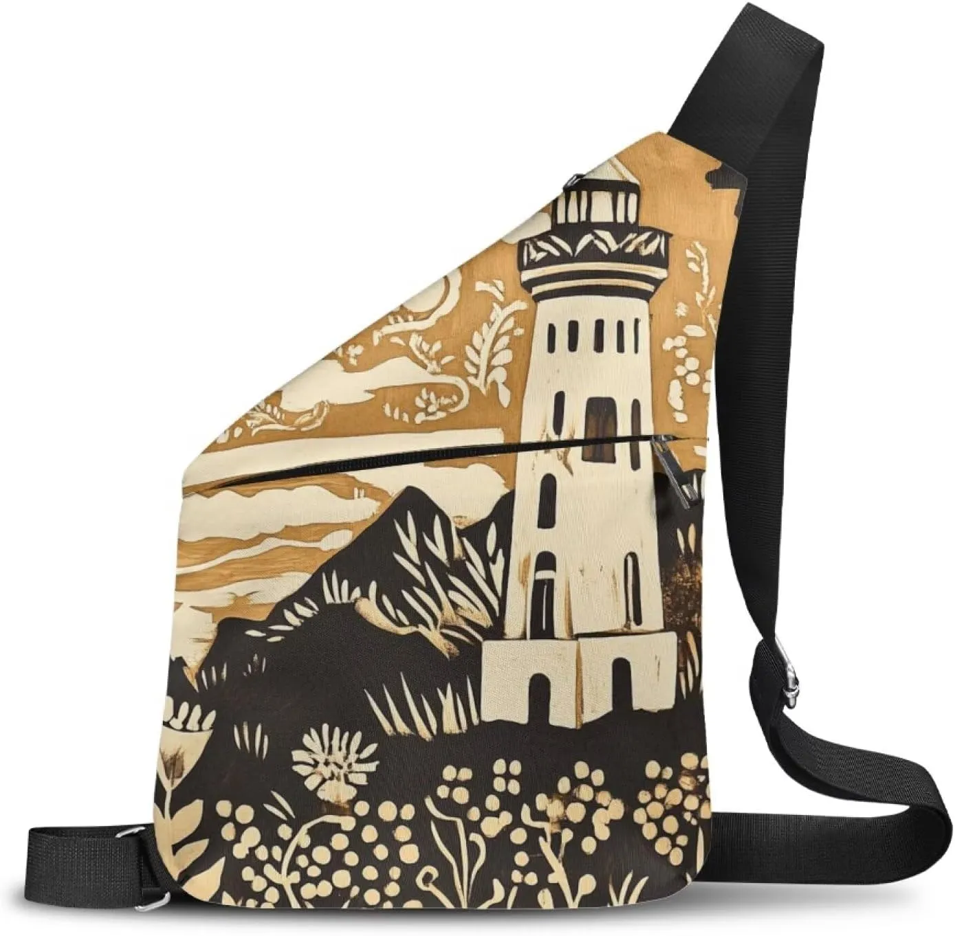 Crossbody Bag for Men Breathable Slim Minimalist Design Lightweight Large Sling Bag for Casual Outing Travel