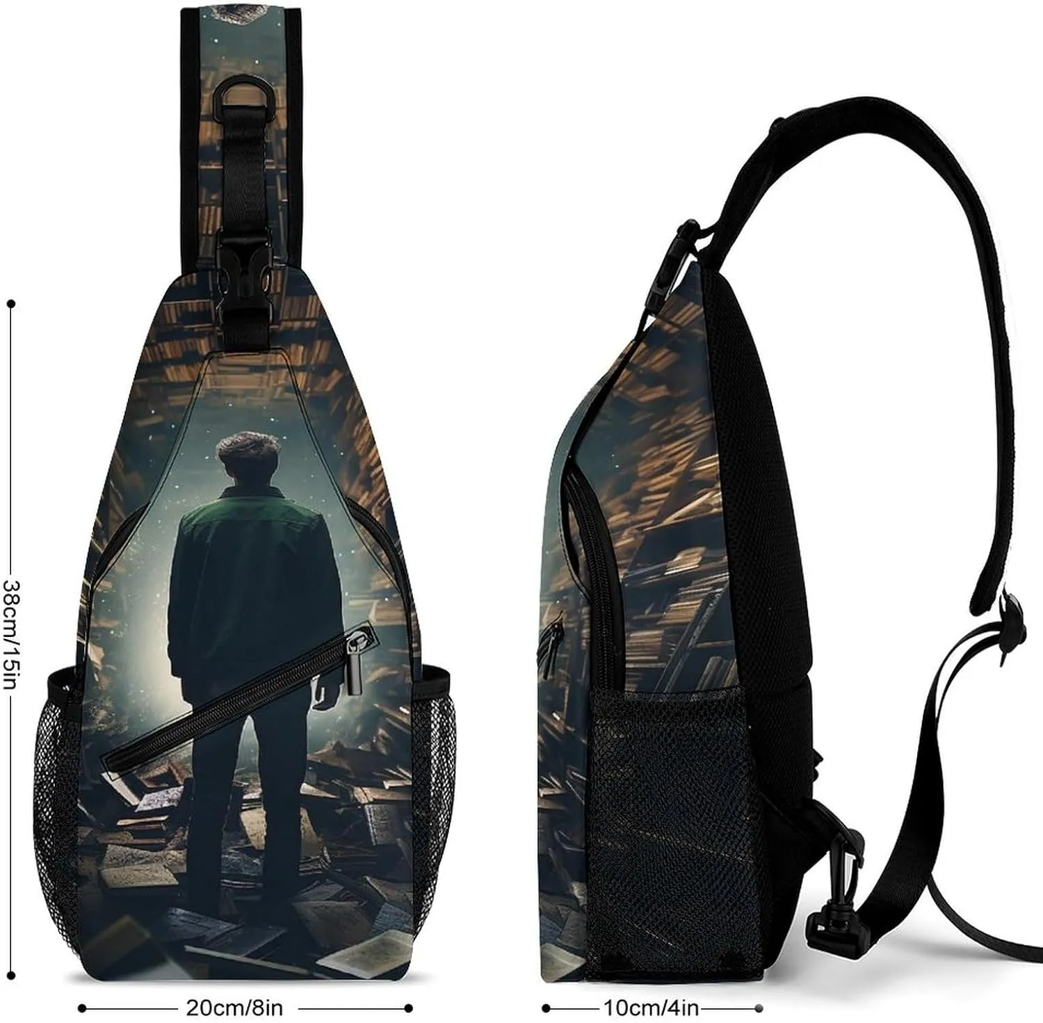 Crossbody Bag for Women Men Chest Bag Cool Dolphin Sling Bag Crossbody Shoulder Bag Sling Backpack