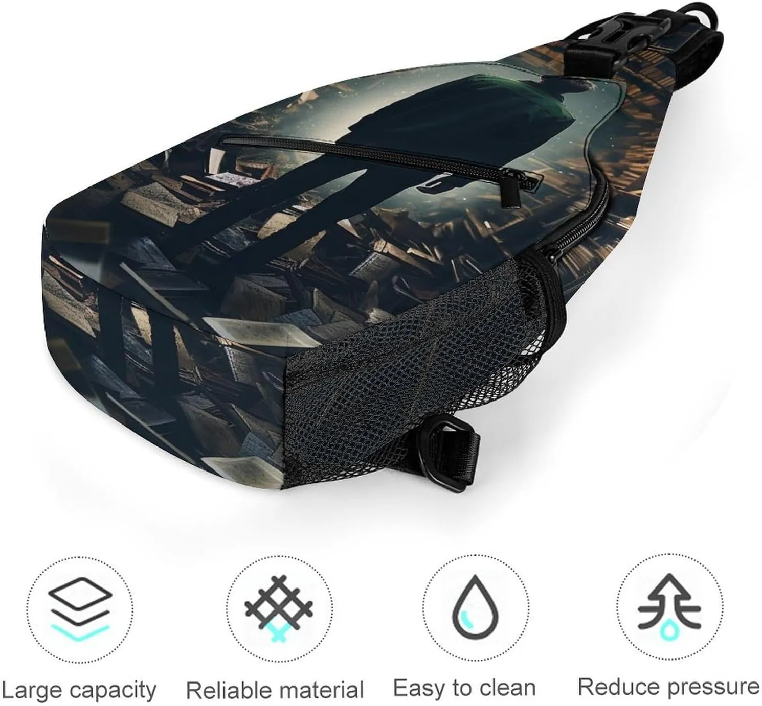 Crossbody Bag for Women Men Chest Bag Cool Dolphin Sling Bag Crossbody Shoulder Bag Sling Backpack
