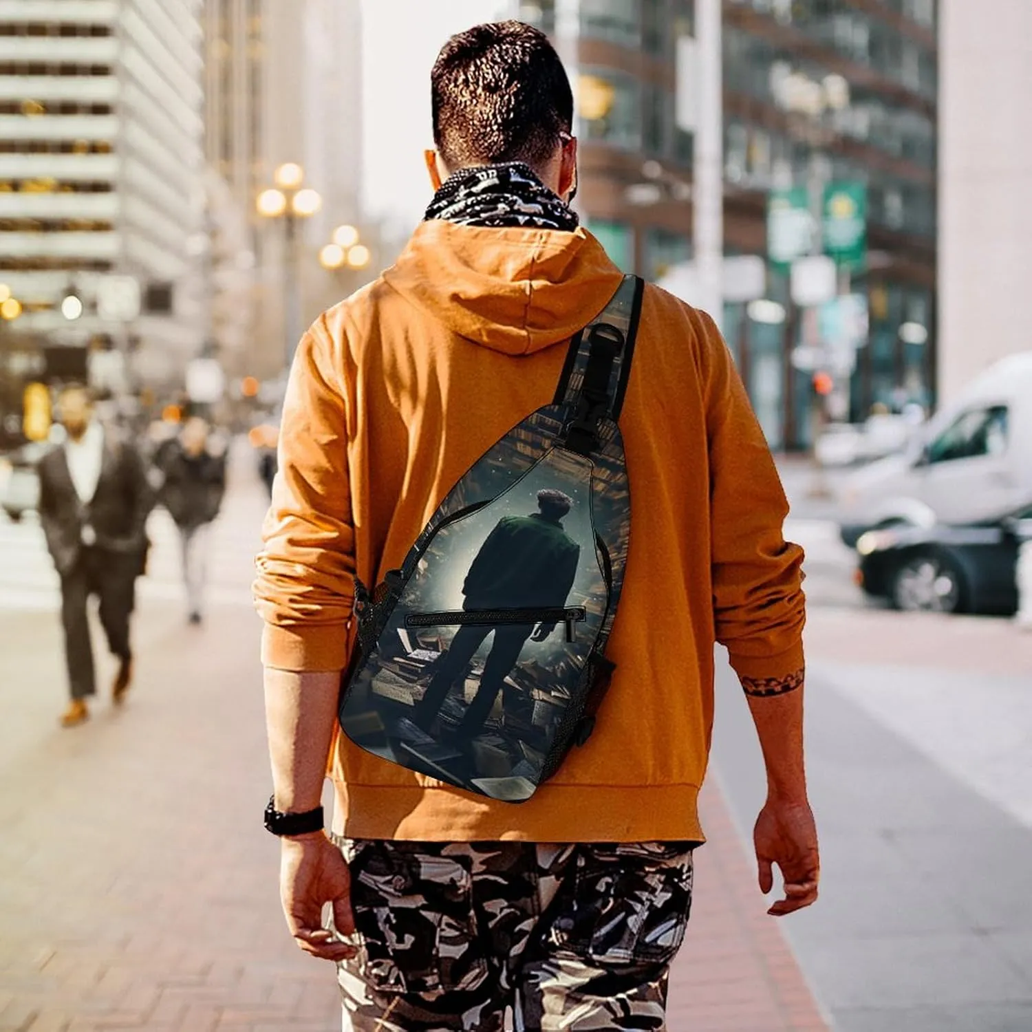 Crossbody Bag for Women Men Chest Bag Cool Dolphin Sling Bag Crossbody Shoulder Bag Sling Backpack