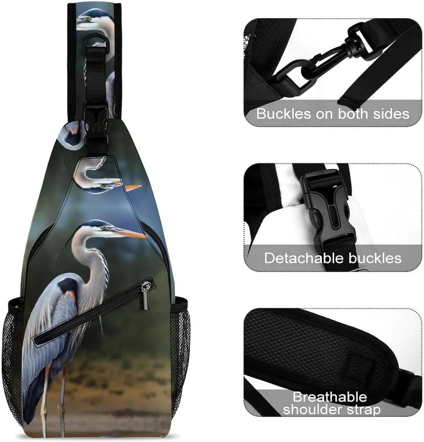 Crossbody Bag for Women Men Chest Bag Music Studio Sling Bag Crossbody Shoulder Bag Sling Backpack