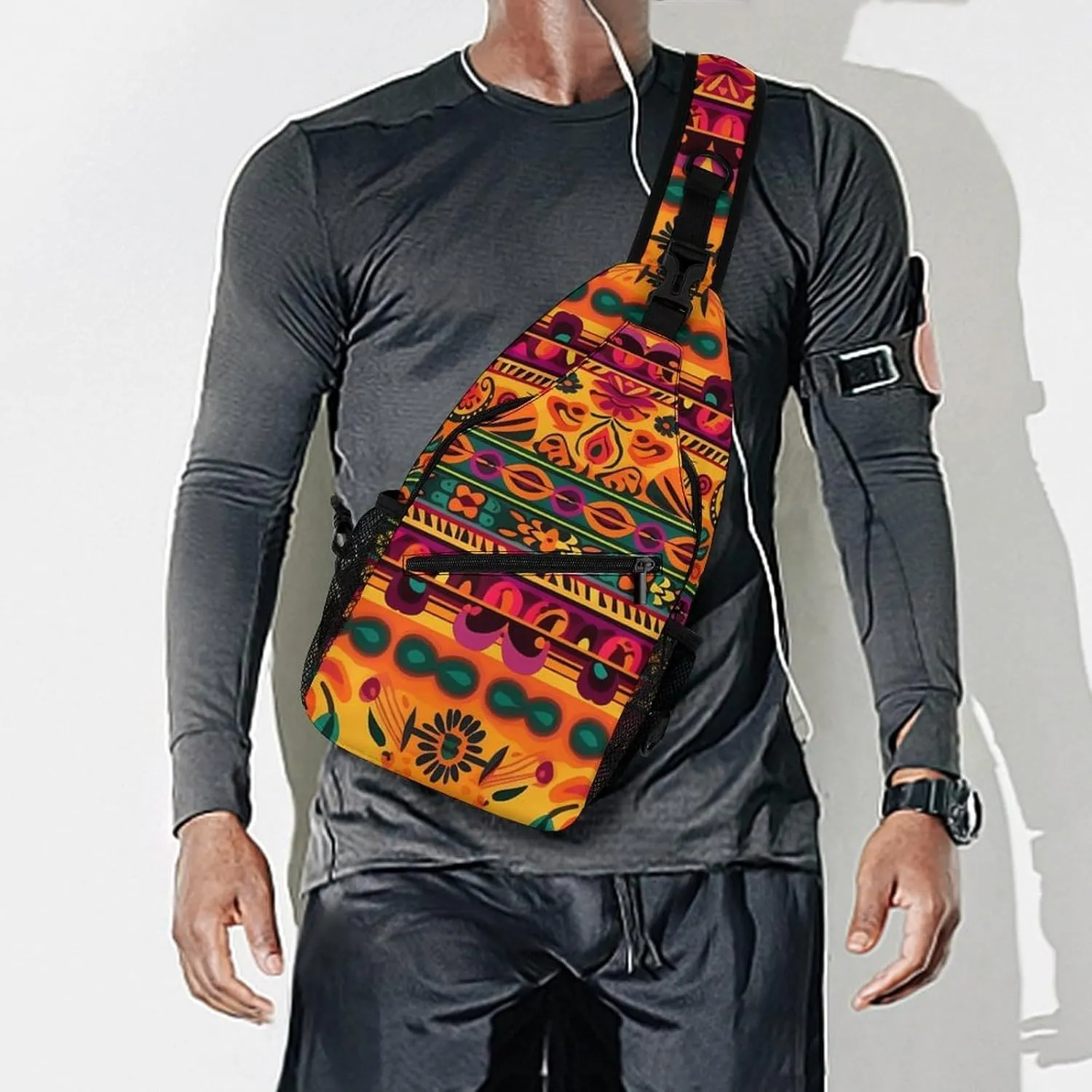 Crossbody Bag for Women Men Chest Bag Music Studio Sling Bag Crossbody Shoulder Bag Sling Backpack