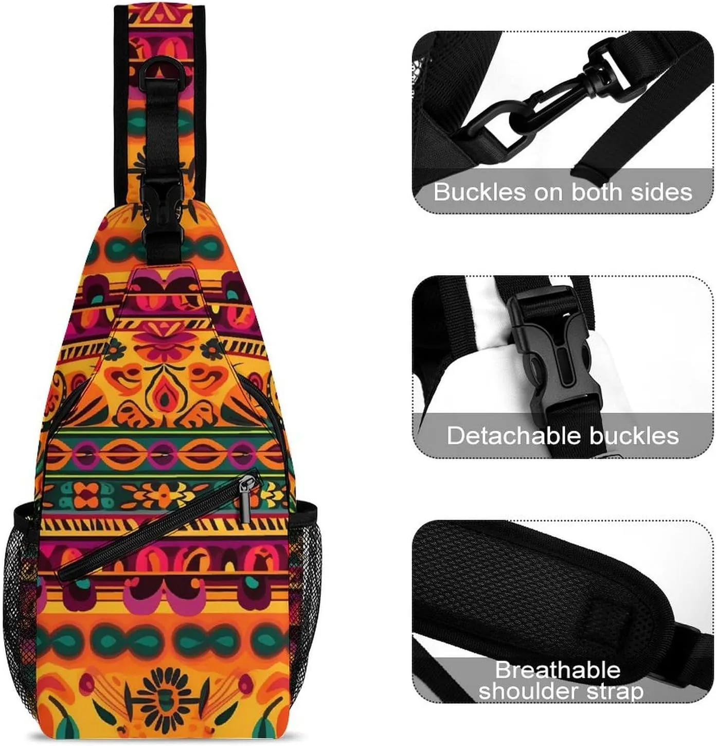 Crossbody Bag for Women Men Chest Bag Music Studio Sling Bag Crossbody Shoulder Bag Sling Backpack