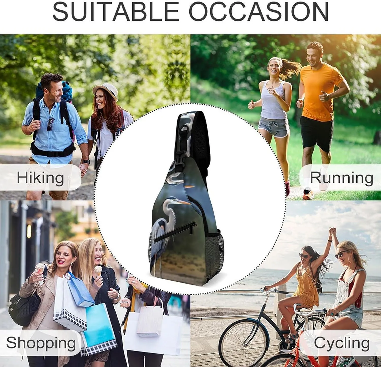 Crossbody Bag for Women Men Chest Bag Music Studio Sling Bag Crossbody Shoulder Bag Sling Backpack