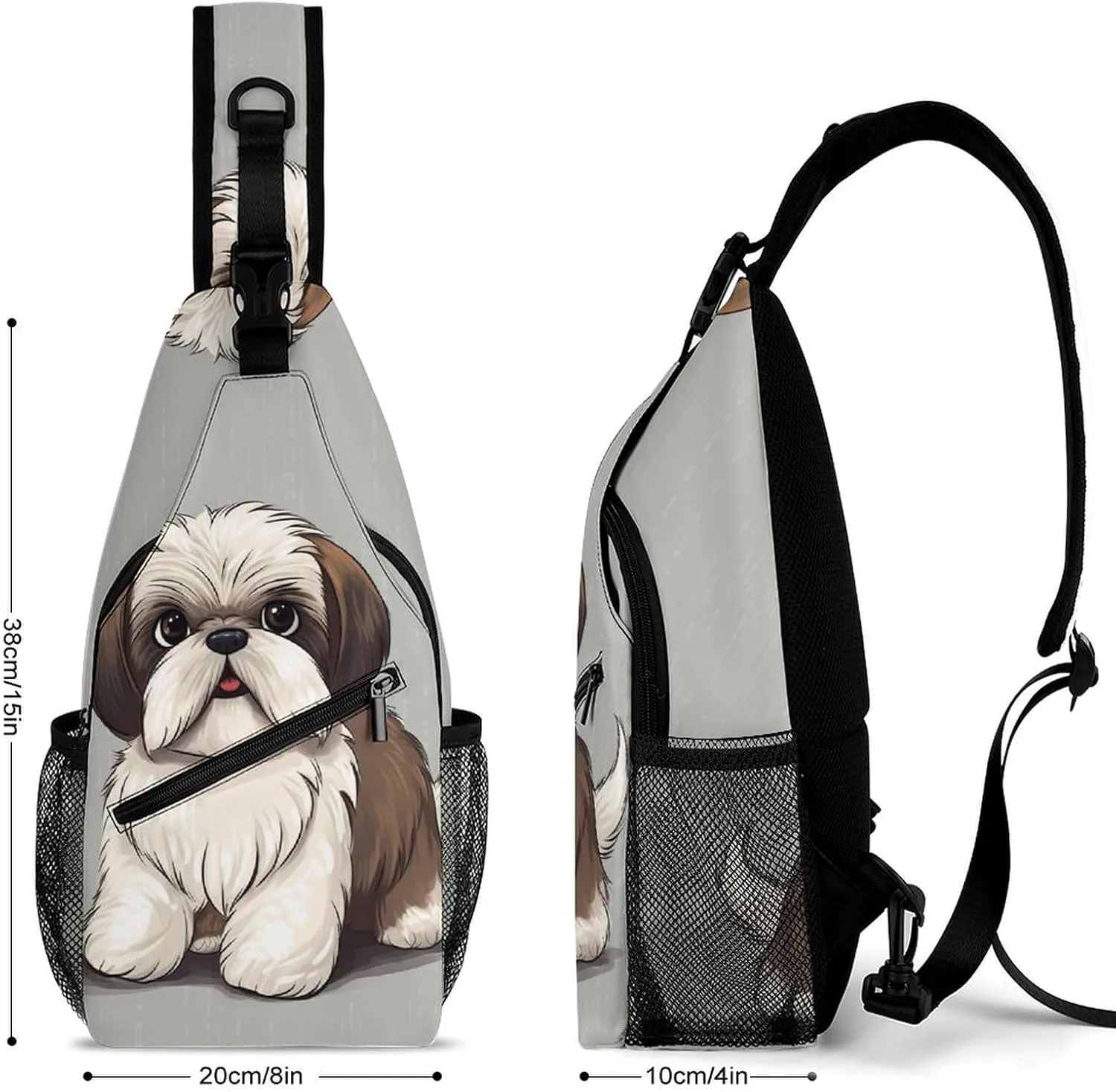 Crossbody Bag for Women Men Chest Bag The Silent Monkey Sling Bag Crossbody Shoulder Bag Sling Backpack