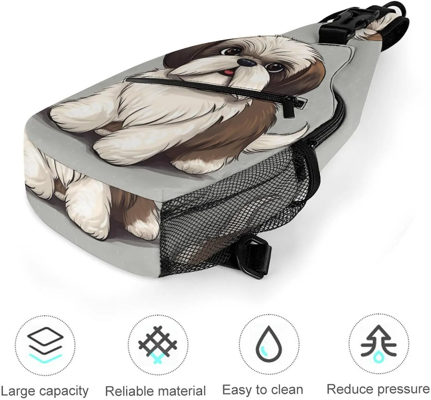 Crossbody Bag for Women Men Chest Bag The Silent Monkey Sling Bag Crossbody Shoulder Bag Sling Backpack