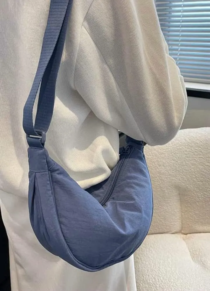 Crossbody Bag Hobo Sling Crescent Bag Women Men Trendy Small Shoulder Bag Purse Dumpling Bag Casual Handbag Adjustable Strap
