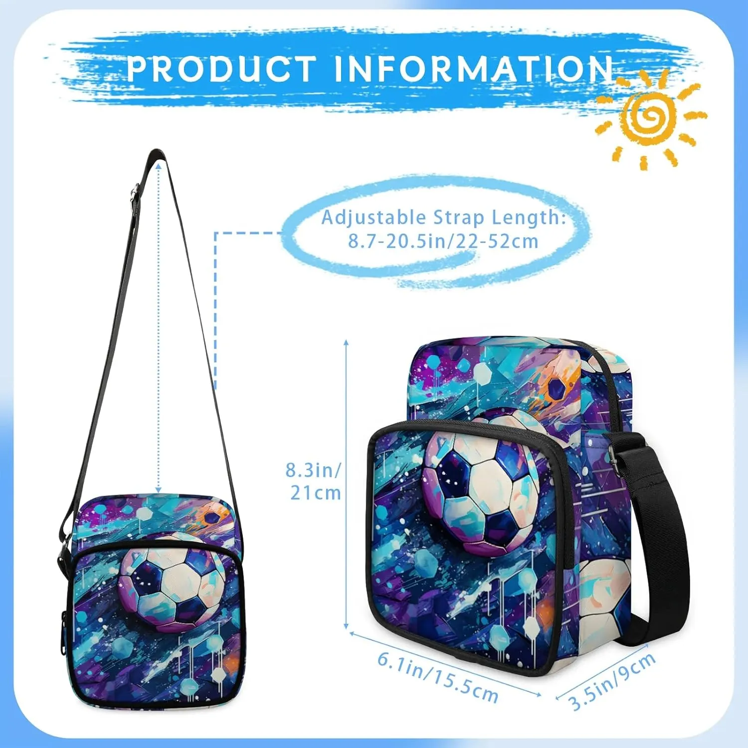 Crossbody Bag Small Sling Backpack Shoulder Bags Chest Pack Cross Body Daypack Basketball Belt Purses
