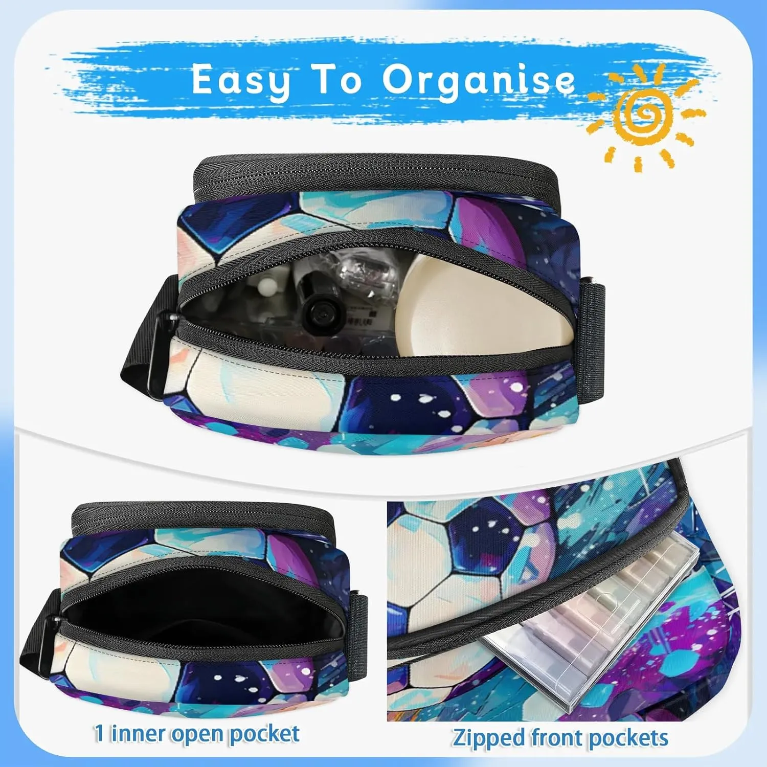Crossbody Bag Small Sling Backpack Shoulder Bags Chest Pack Cross Body Daypack Basketball Belt Purses