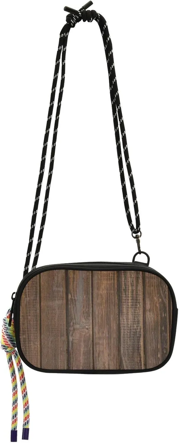 Crossbody Bag Wild Jungle Woodgrain Cell Phone Purse Wallet with Credit Card Slots Multicolor Handbag with Adjustable Strap Fits Phone Keys And More