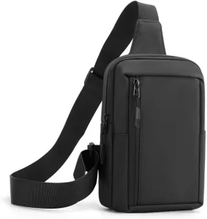 Crossbody Bag,Cross Body Fanny Packs for Men Women Trendy,Black Small Sling Bag Phone Chest Bag for Workout Running