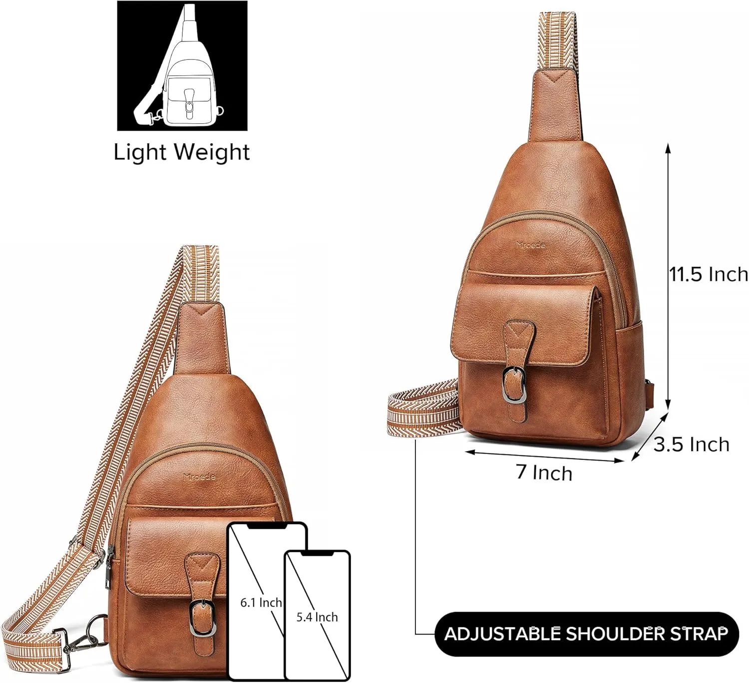 Crossbody Bags for Women Men Sling Bag 5 Pockets Fanny Pack Sling Backpack Chest Daypack Travel Purse Anti Theft