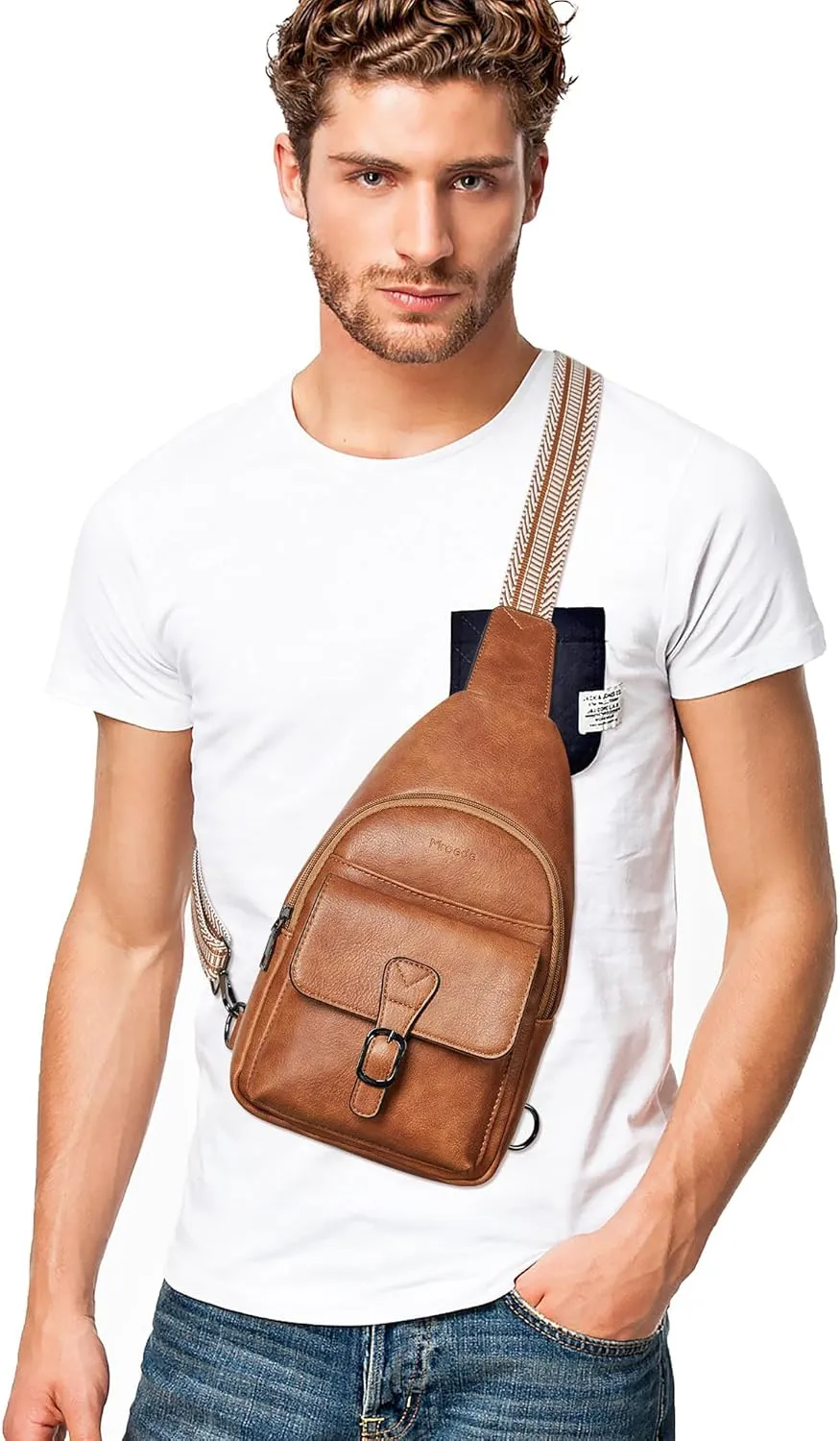 Crossbody Bags for Women Men Sling Bag 5 Pockets Fanny Pack Sling Backpack Chest Daypack Travel Purse Anti Theft