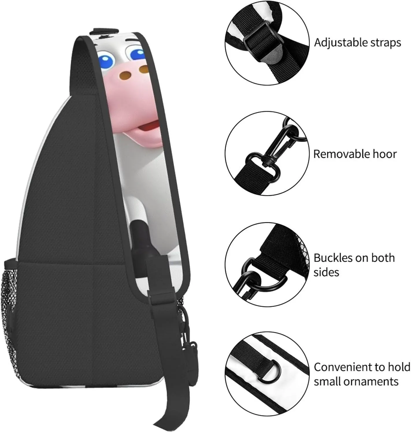 Crossbody Bags for Women Men Trendy Sling Bag Casual Chest Bag Japanese Crane Shoulder Bag for Travel Sport