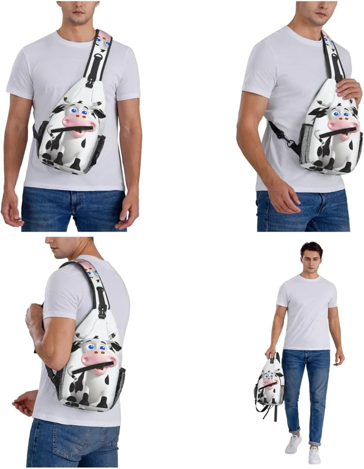 Crossbody Bags for Women Men Trendy Sling Bag Casual Chest Bag Japanese Crane Shoulder Bag for Travel Sport