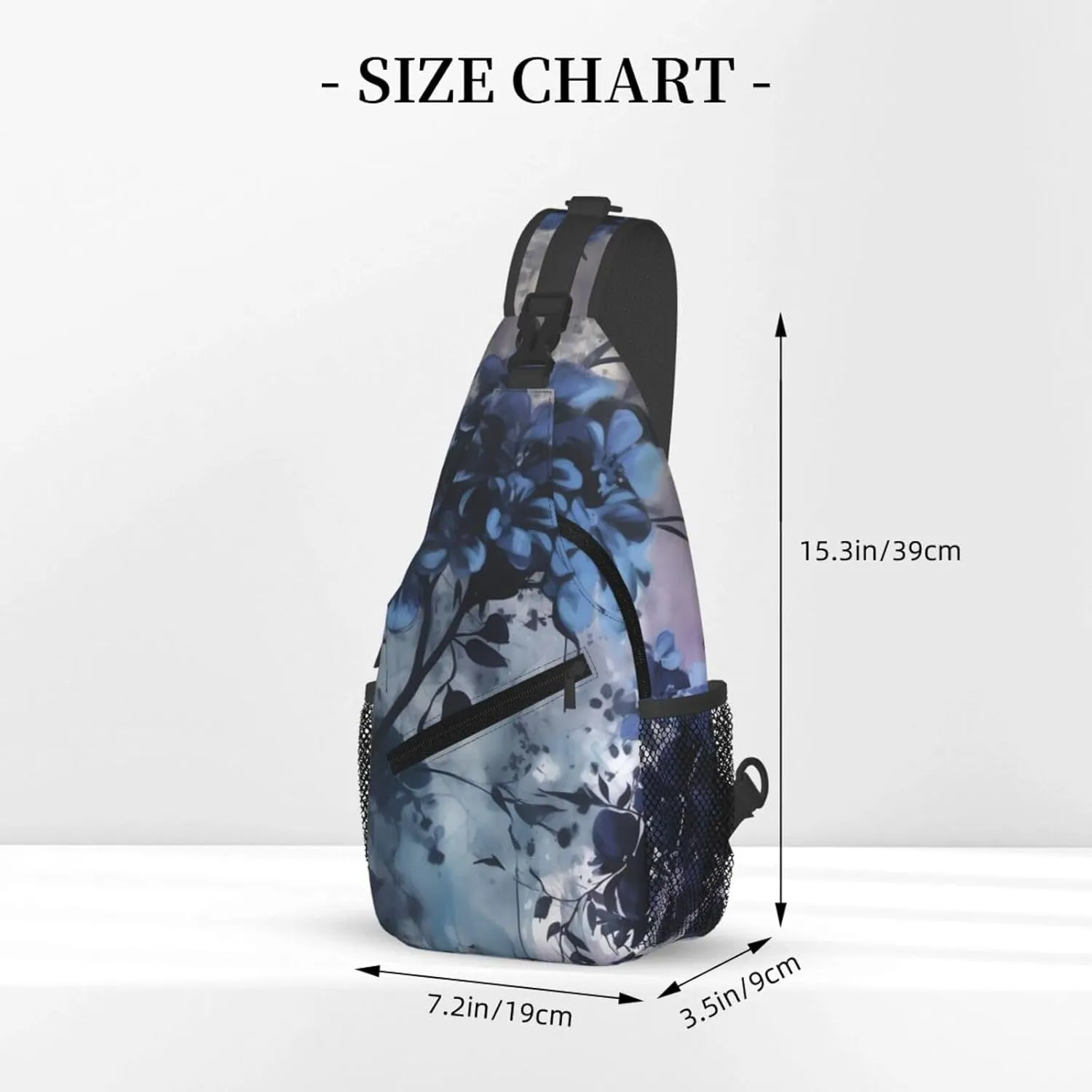 Crossbody Bags for Women Men Trendy Sling Bag Casual Chest Bag Silhouette of Green Vines Shoulder Bag for Travel Sport