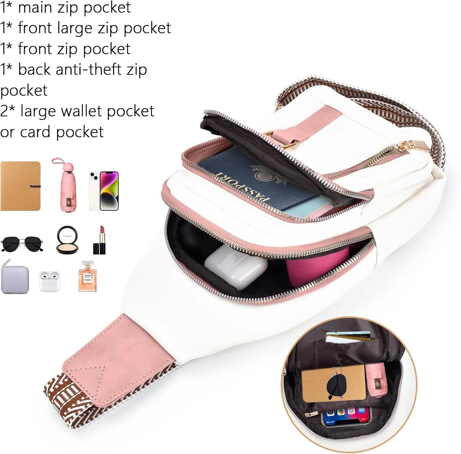 Crossbody Bags for Women Mothers Day Gifts for Mom Her Wife Birthday Gifts Small Sling Bag Leather Fanny Packs for Travel