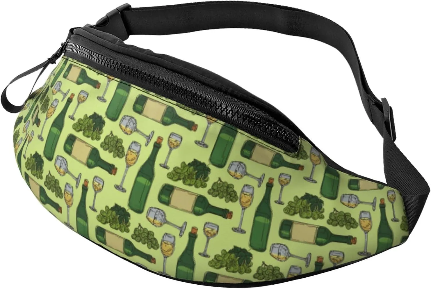 Crossbody Fanny Packs for Women Men - Cute Grape Juice Travel Belt Bag Running Waist Bag for Women Men