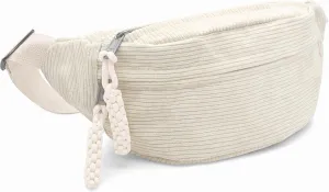Crossbody Panny Pack Corduroy Sling Bag Casual Chest Bags Multi Zip Pockets with Adjustable Shoulder Straps for Women and Men