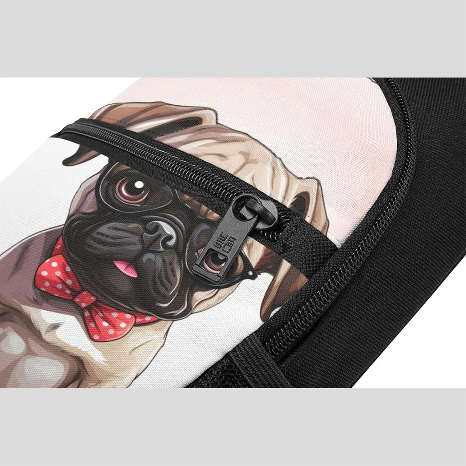 Crossbody Sling Backpack Sling Bag for Men Women Cross Chest Bag Shoulder Bag Cute pug puppy Travel Hiking Daypack
