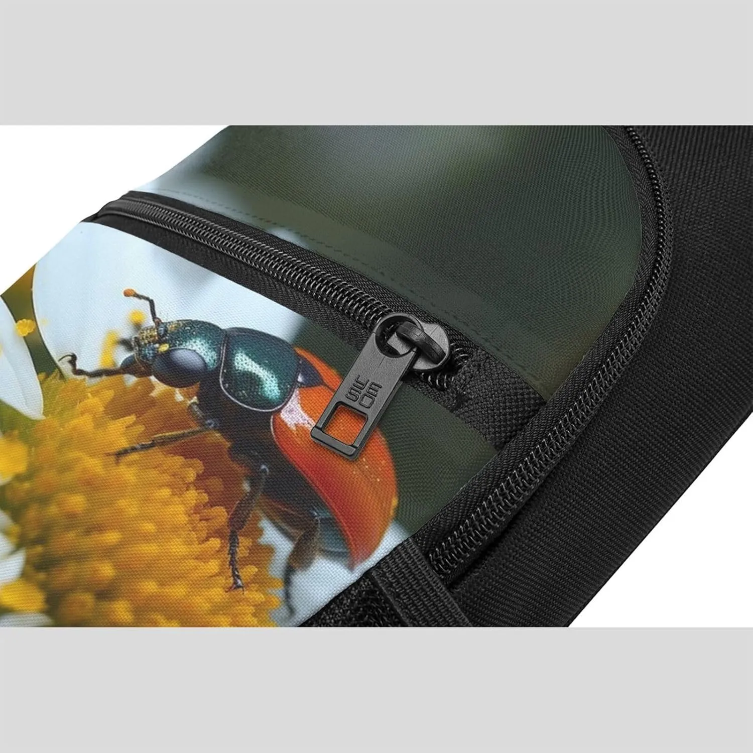 Crossbody Sling Backpack Sling Bag for Men Women Cross Chest Bag Shoulder Bag Insects and flower Travel Hiking Daypack