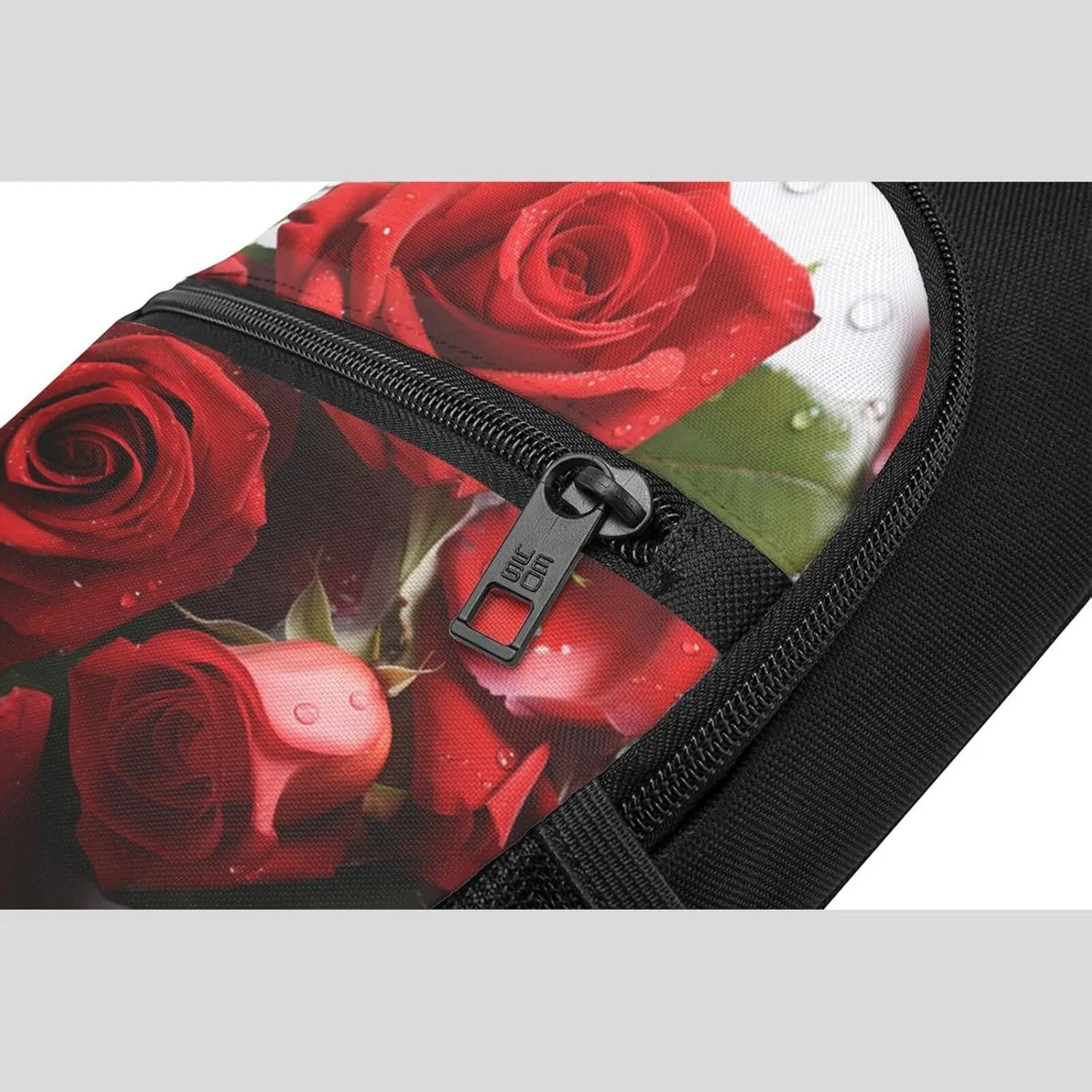Crossbody Sling Backpack Sling Bag for Men Women Cross Chest Bag Shoulder Bag Red Rose Petals Travel Hiking Daypack