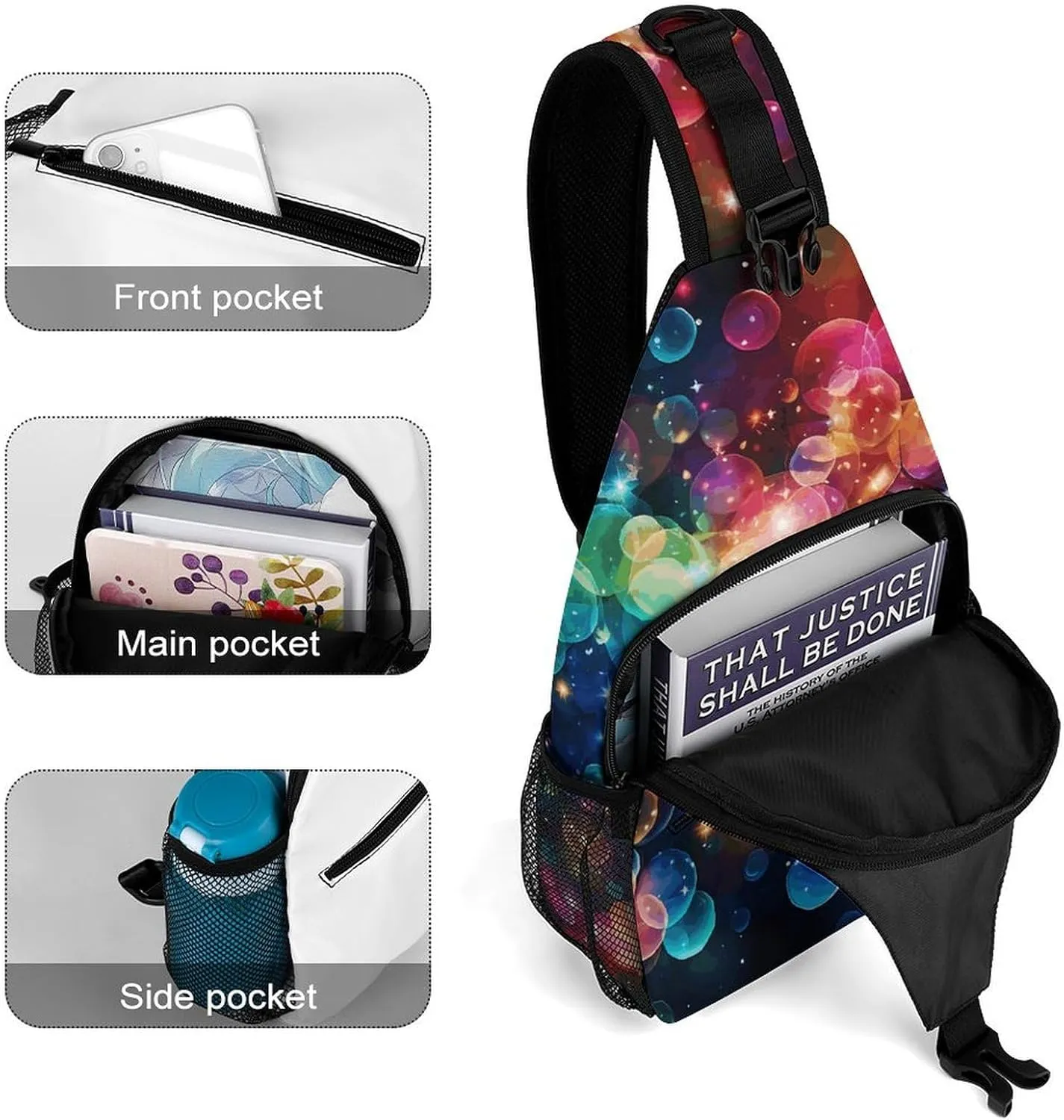 Crossbody Sling Bag Ancient Egyptians Backpack Sling Bag Travel Hiking Chest Bag Shoulder Bag Daypack