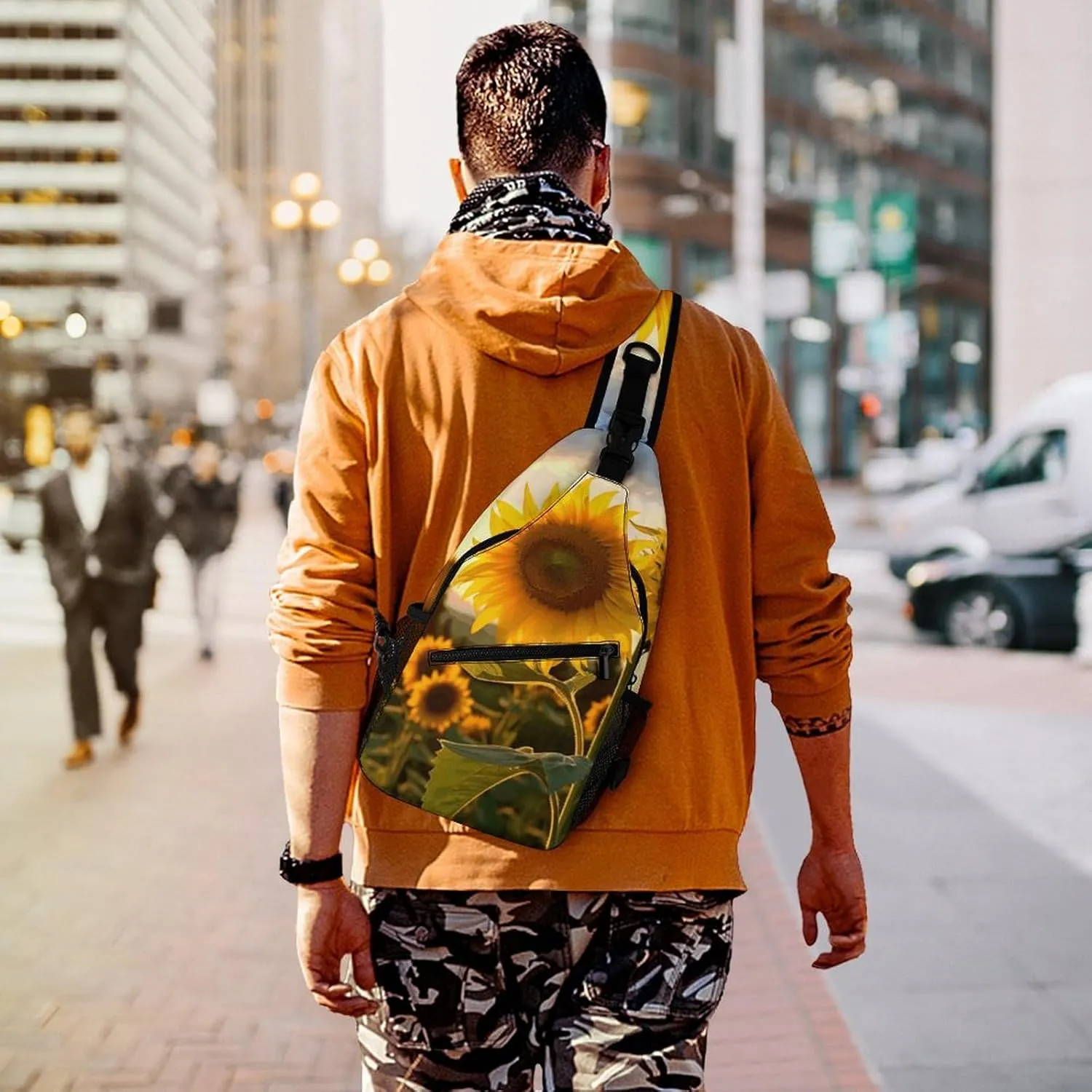 Crossbody Sling Bag Cute Dogs Backpack Sling Bag Travel Hiking Chest Bag Shoulder Bag Daypack