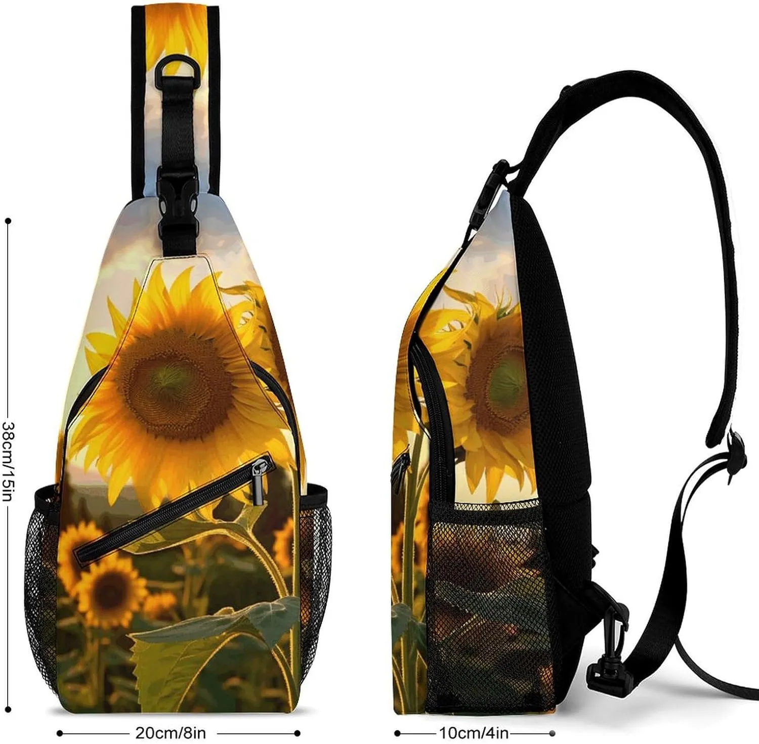 Crossbody Sling Bag Cute Dogs Backpack Sling Bag Travel Hiking Chest Bag Shoulder Bag Daypack