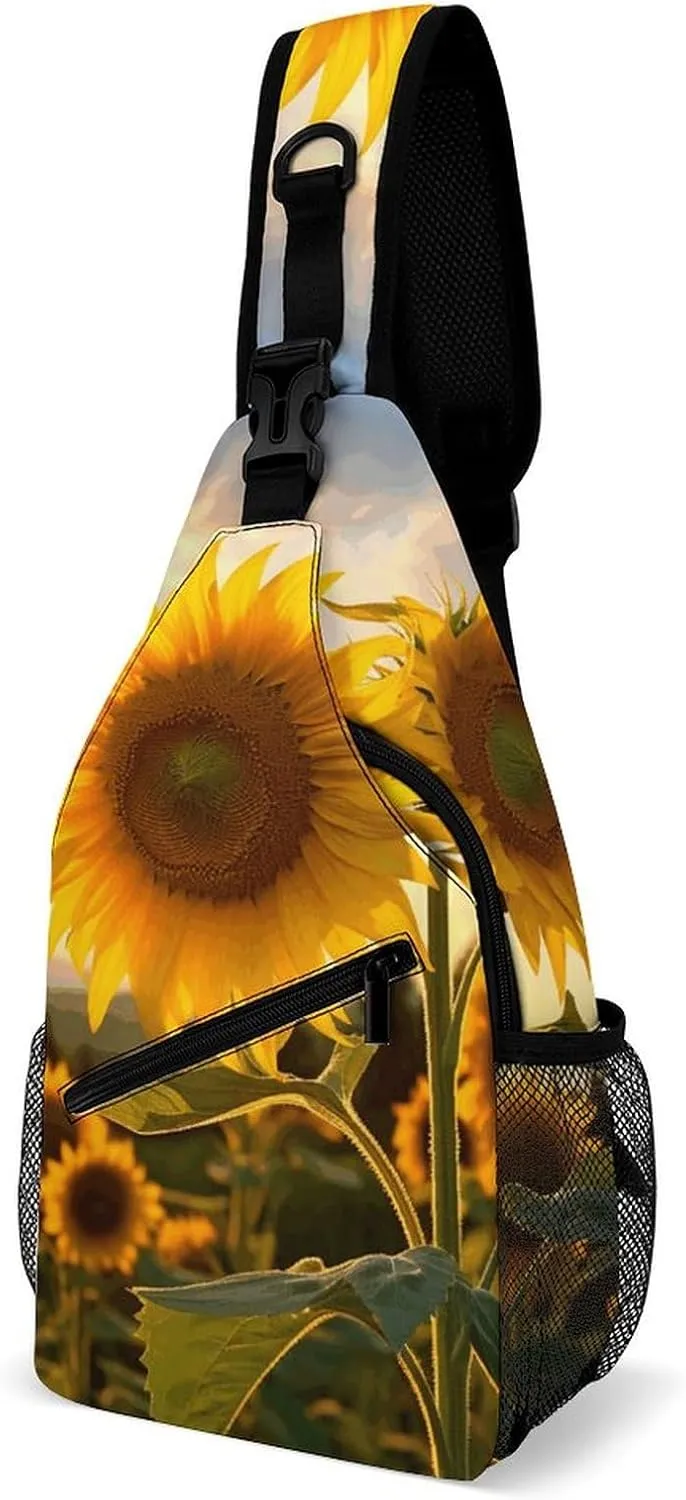 Crossbody Sling Bag Cute Dogs Backpack Sling Bag Travel Hiking Chest Bag Shoulder Bag Daypack