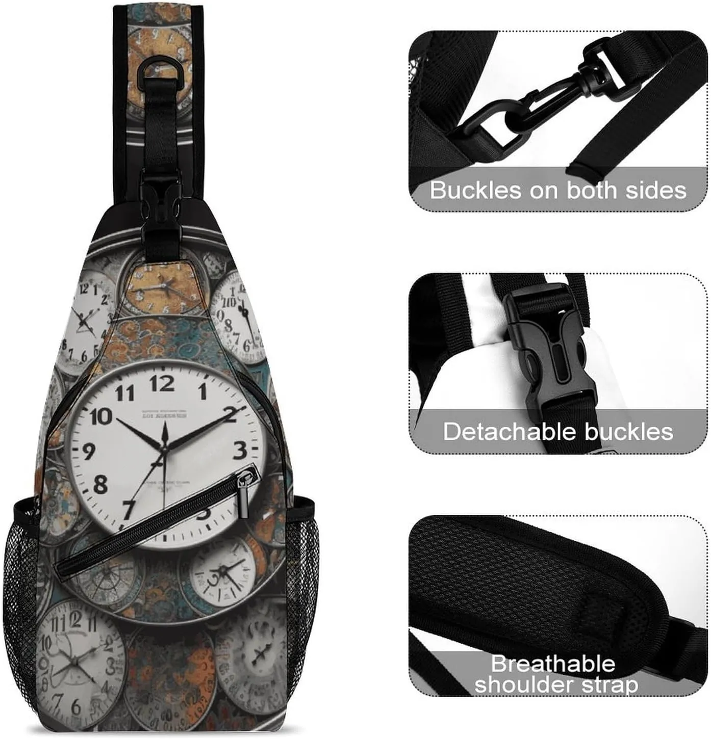 Crossbody Sling Bag Daisy Blue Backpack Sling Bag Travel Hiking Chest Bag Shoulder Bag Daypack