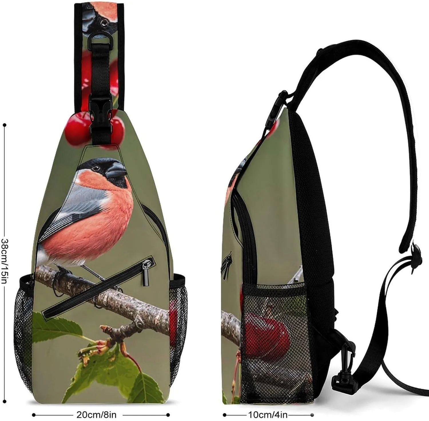 Crossbody Sling Bag Father Christmas Backpack Sling Bag Travel Hiking Chest Bag Shoulder Bag Daypack
