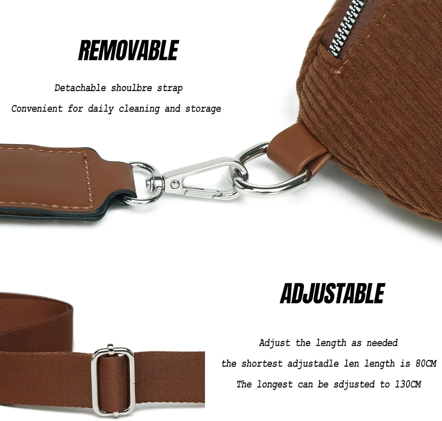 Crossbody Sling Bag Purse for Women - Small Chest Fanny Pack Trendy Travel Faux Leather Cross Body Bags with Adjustable Strap