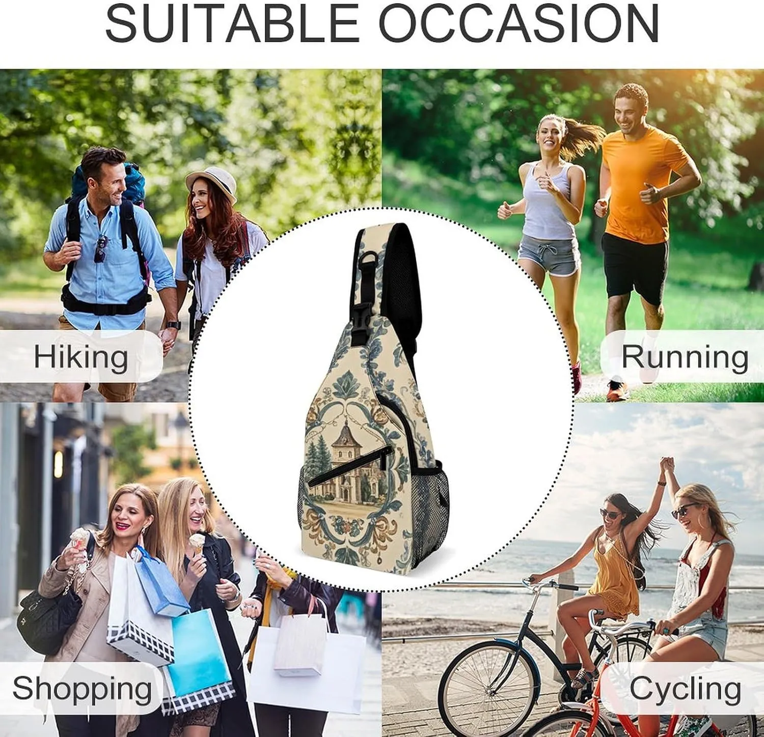 Crossbody Sling Bag Red Pandas Backpack Sling Bag Travel Hiking Chest Bag Shoulder Bag Daypack