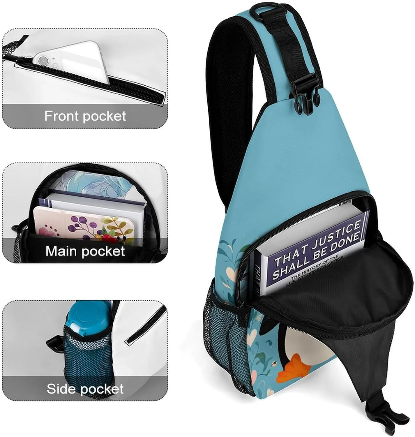 Crossbody Sling Bag Red Pandas Backpack Sling Bag Travel Hiking Chest Bag Shoulder Bag Daypack