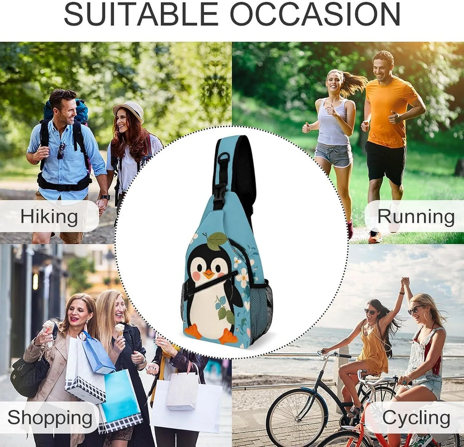 Crossbody Sling Bag Red Pandas Backpack Sling Bag Travel Hiking Chest Bag Shoulder Bag Daypack