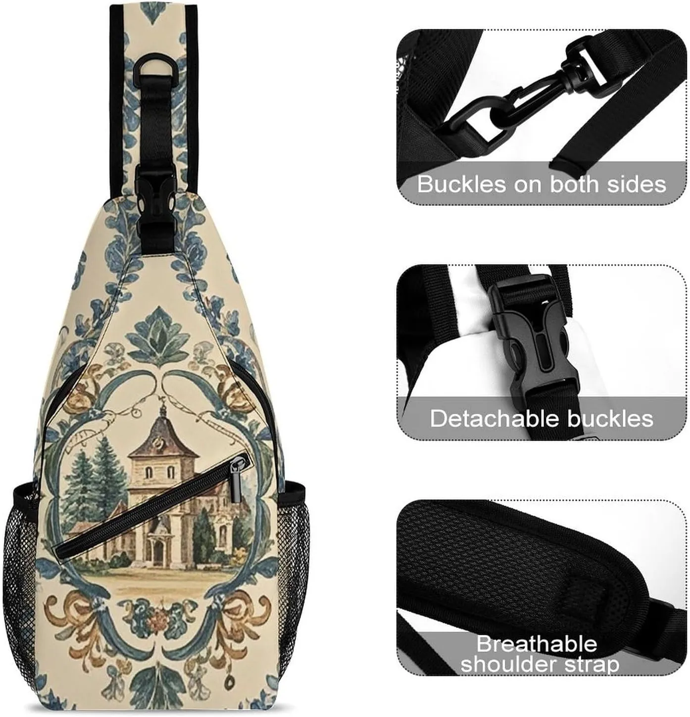 Crossbody Sling Bag Red Pandas Backpack Sling Bag Travel Hiking Chest Bag Shoulder Bag Daypack