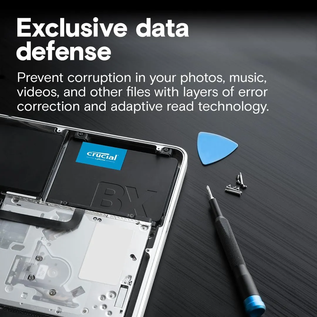 Crucial BX500 1TB 3D NAND SATA 2.5-Inch Internal SSD, up to 540MB/s - CT1000BX500SSD1, Solid State Drive