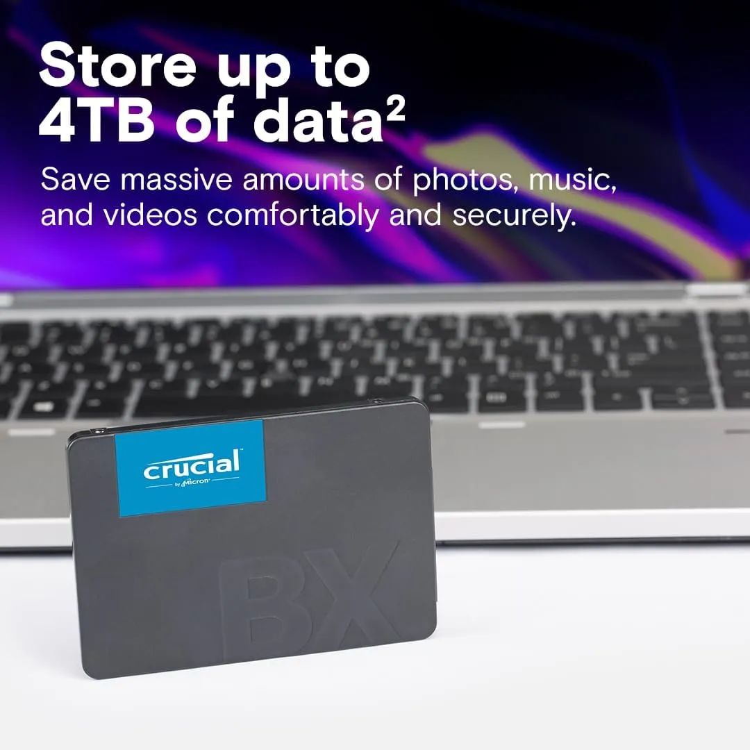 Crucial BX500 1TB 3D NAND SATA 2.5-Inch Internal SSD, up to 540MB/s - CT1000BX500SSD1, Solid State Drive