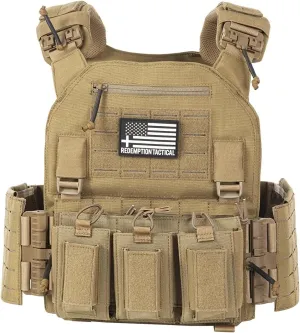 Crusader 2.0 Tactical Molle Quick Release Buckles Vest with Side Cummerbund Pouches and Triple mag Pouch